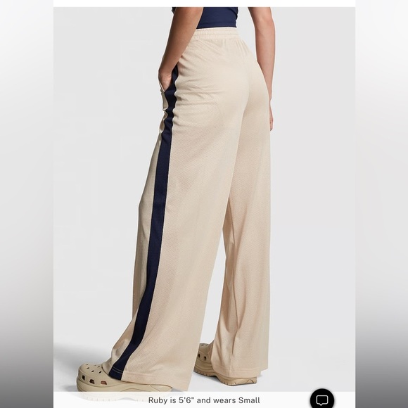 PINK Victoria’s Secret Mesh Tech Wide-Leg Pants - Picture 2 of 6